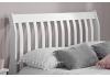 4ft6 Double White, wood curved sleigh style bed frame bedstead 2